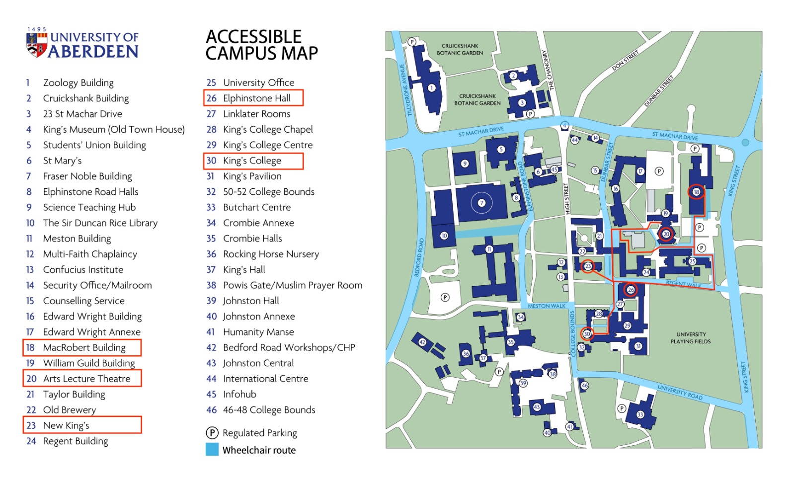 Map of the buildings used for the congress